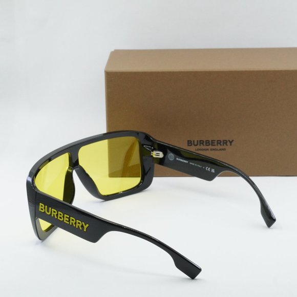 FINAL PRICE BURBERRY BE4401U 300185 BLACK YELLOW SUNGLASSES - Picture 5 of 9